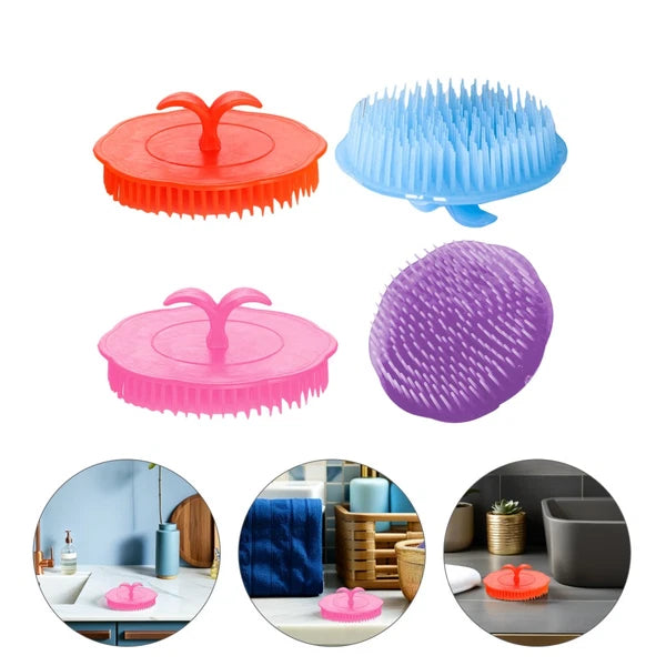 4 Pcs Shampoo Brush Man Miss Relieving Scalp Scratcher Tool Hair Massager