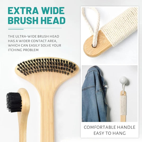 Curved 22” Bamboo Back Scratcher with Comfortable Grip for Full Body Relief