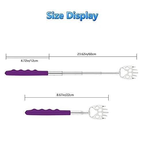 6 Pack Telescoping Back Scratcher Extendable Bear Claw Itch Relief for Back