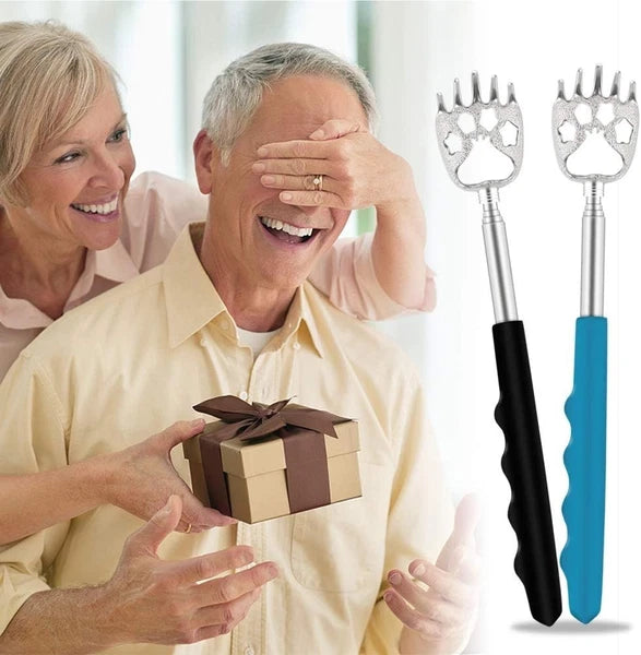 6 Pack Telescoping Bear Claw Back Scratchers - Multi-Color Portable Relief